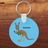 Porte-clés Une jolie illustration de kangourou australien (Recto)