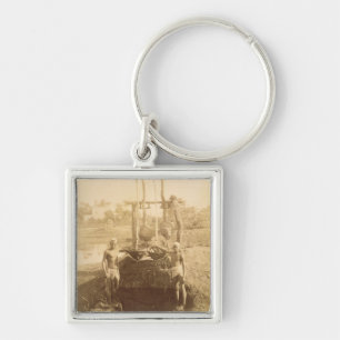 Porte-clés Une machine égyptienne d'irrigation sur les