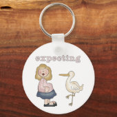 Porte-clés Une maman blanche à être - Customisée (Recto)