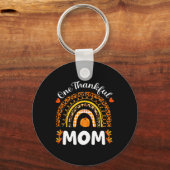 Porte-clés Une Maman Merci Thanksgiving Rainbow Fall Leopard (Recto)