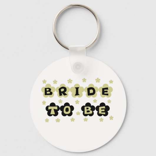 Porte-clés Une mariée de fleurs vertes et noires (Recto)