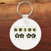 Porte-clés Une mariée de fleurs vertes et noires (Recto)