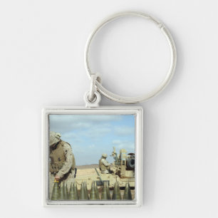 Porte-clés Une marine des USA dispose des ronds d'obusier