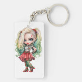 Porte-clés Une mignonne fille Halloween collection de design  (Dos)