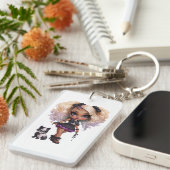 Porte-clés Une mignonne fille Halloween Collection de design  (Devant droit)