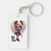 Porte-clés Une mignonne fille Halloween Collection de design  (Dos)