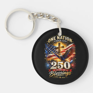 Porte-clés Une nation sous Dieu 250 ans 250e anniversaire