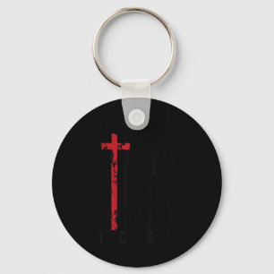 Porte-clés Une nation sous Dieu Drapeau américain Jésus croix