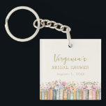 Porte-clés Une nouvelle Fête des mariées de livre de chapitre<br><div class="desc">Un Nouveau Chapitre Commence. Portez un morceau de votre histoire d'amour partout avec le Fleur sauvage et le porte - clé de livres, un petit gardien, mais significatif, qui allie charme littéraire et élégance intemporelle. Doté d'illustrations d'aquarelle peinte à la main de livres empilés et de fleurs sauvages délicats en...</div>