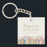 Porte-clés Une nouvelle Fête des mariées de livre de chapitre<br><div class="desc">Un Nouveau Chapitre Commence. Portez un morceau de votre histoire d'amour partout avec le Fleur sauvage et le porte - clé de livres, un petit gardien, mais significatif, qui allie charme littéraire et élégance intemporelle. Doté d'illustrations d'aquarelle peinte à la main de livres empilés et de fleurs sauvages délicats en...</div>