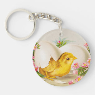 Porte-clés "Une offrande de Pâques" Carte victorienne ancienn
