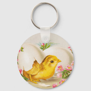 Porte-clés "Une offrande de Pâques" Carte victorienne ancienn
