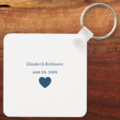 Porte-clés Une photo Meilleur Papa de tous les temps avec nom (Verso)