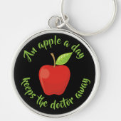Porte-clés Une pomme par jour (Devant)