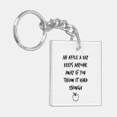 Porte-clés Une pomme par jour (Devant gauche)