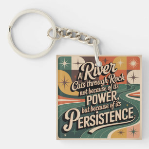 Porte-clés Une rivière coupe la roche non pas à cause de sa p