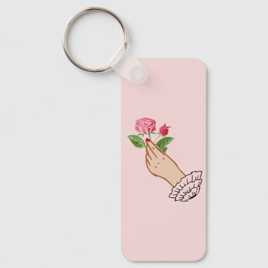Porte-clés Une rose (Recto)