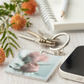 Porte-clés Une rose rose rose pour votre amour... (Devant Droit)