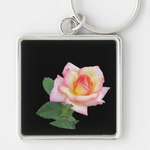 Porte-clés Une rose rose unique