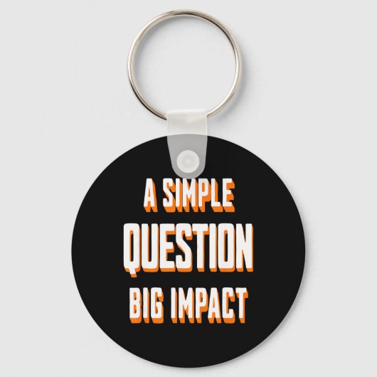 Porte-clés Une simple question, grand impact, conscience émot (Recto)