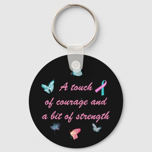 Porte-clés Une touche de courage et un peu de force (Recto)