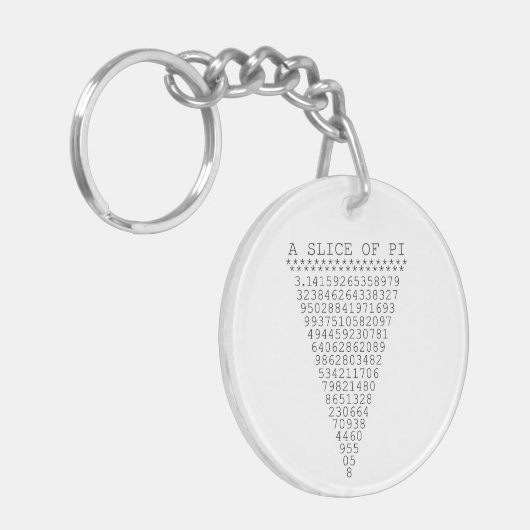 Porte-clés Une tranche de Pi Graphic (Devant gauche)