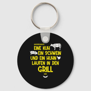 Porte-clés Une vache, un cochon et un poulet entrent dans le
