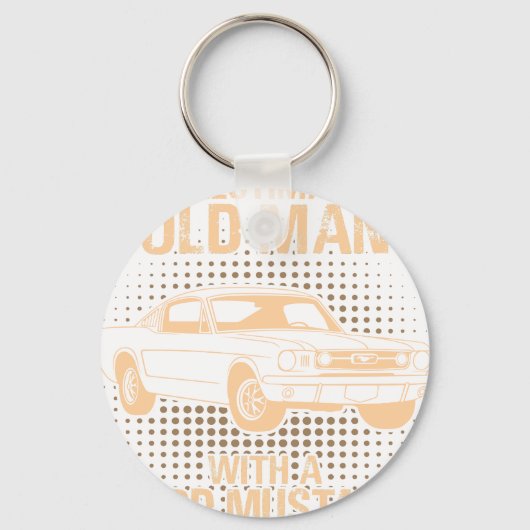 Porte-clés Une vieille Ford Mustang 1966 Fastback (Recto)