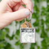 Porte-clés Une vue de perspective de lac George (main)