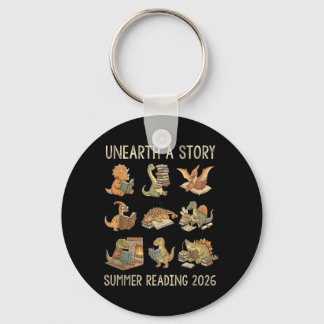 Porte-clés Unearth a Story Summer 2026 Dinosaur Reading Books