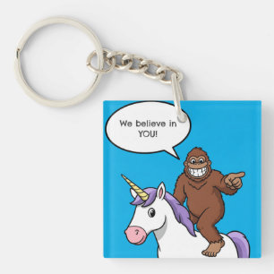 Porte-clés Unicorn et Bigfoot disent qu'ils croient en vous t