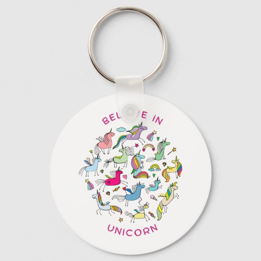 Porte-clés Unicorn Magic Kawaii (Recto)