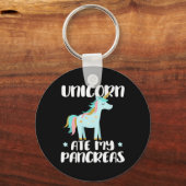 Porte-clés Unicorn Mangé Mes Pancréas - Mignonne Diabétique U (Recto)