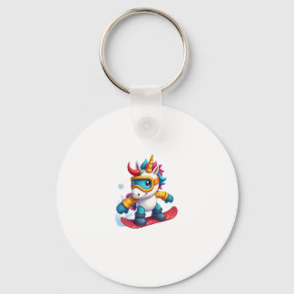Porte-clés Unicorn on Snowboard - Funny Ski and Wintersports 