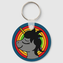 Porte-clés Unicorn Souhaite Plutôt Enchantant Arc En Ciel