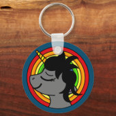 Porte-clés Unicorn Souhaite Plutôt Enchantant Arc En Ciel (Recto)