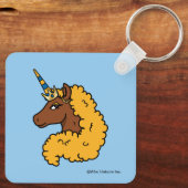 Porte-clés Unicorne Afro Jaune (Verso)