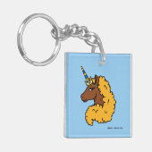 Porte-clés Unicorne Afro Jaune (Devant gauche)