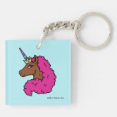 Porte-clés Unicorne Afro Rose Chaud (Dos)