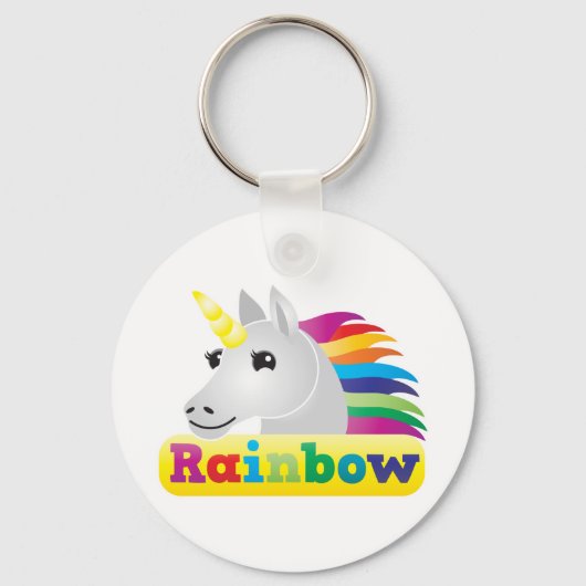 Porte-clés Unicorne arc-en-ciel (Recto)