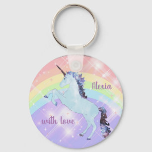 Porte-clés Unicorne, arc-en-ciel, pour les filles, les enfant