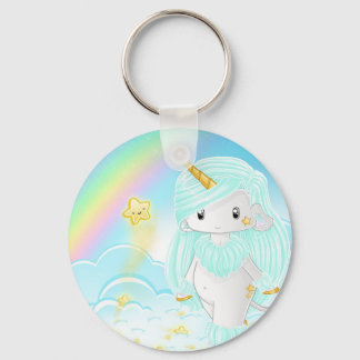 Porte-clés Unicorne Bleue Po