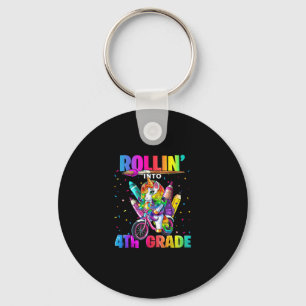 Porte-clés Unicorne de 4e année Retour à l'école Premier jour