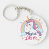 Porte-clés Unicorne douce avec arc-en-ciel (Devant)