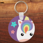 Porte-clés Unicorne et étoiles (Recto)