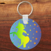Porte-clés " Unicorne et étoiles " (Recto)