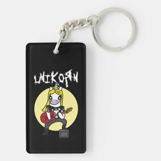 Porte-clés Unicorne métallique lourd drôle (Dos)