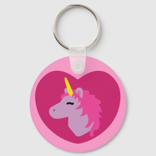 Porte-clés Unicorne rose