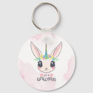 Porte-clés Unicorne rose doux