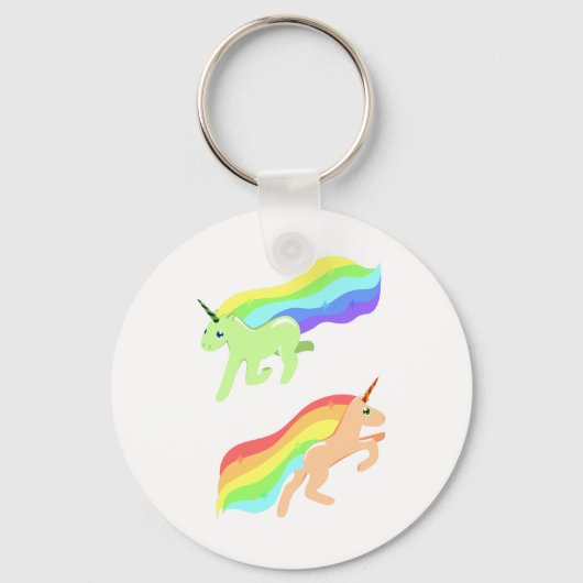 Porte-clés Unicornes arc-en-ciel (Recto)